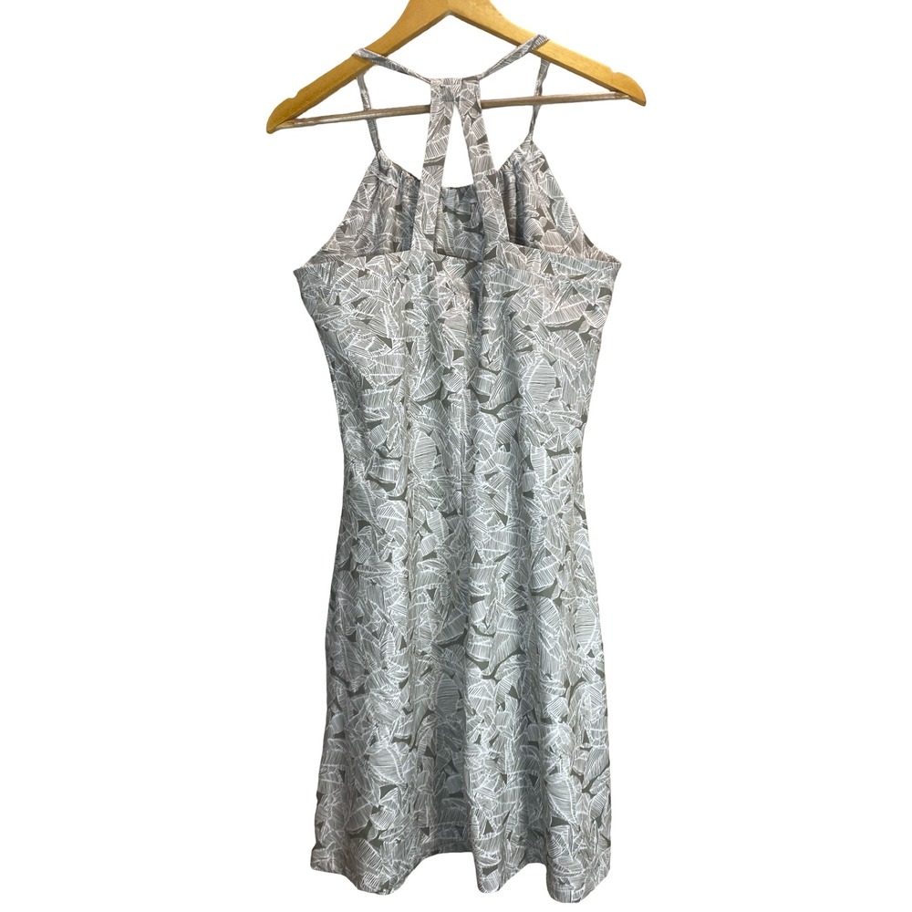 Balance Collection Womens XL Sage Green Leaf Print Racerback Active Dress Golf - Picture 2 of 10